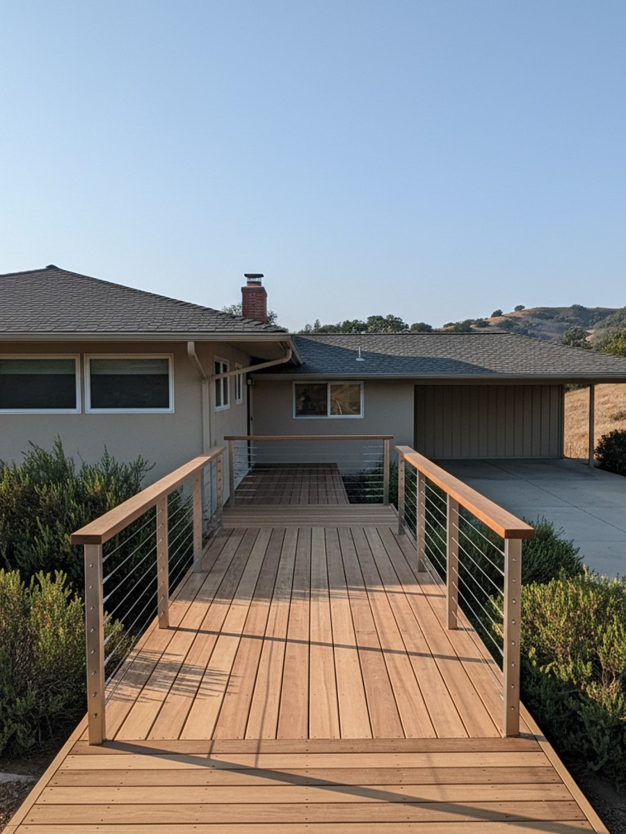 Custom Deck Design completed by Midway Deck Co in Clovis, CA